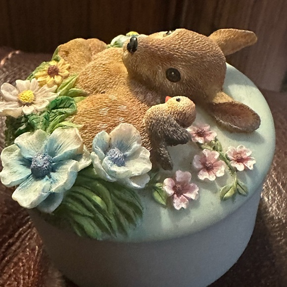 Trinket Box Deer Westland giftware national wildlife federation girodano art1998 - Picture 3 of 7